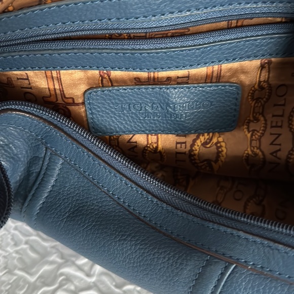 Tignanello Blue Leather Bag - Picture 6 of 6